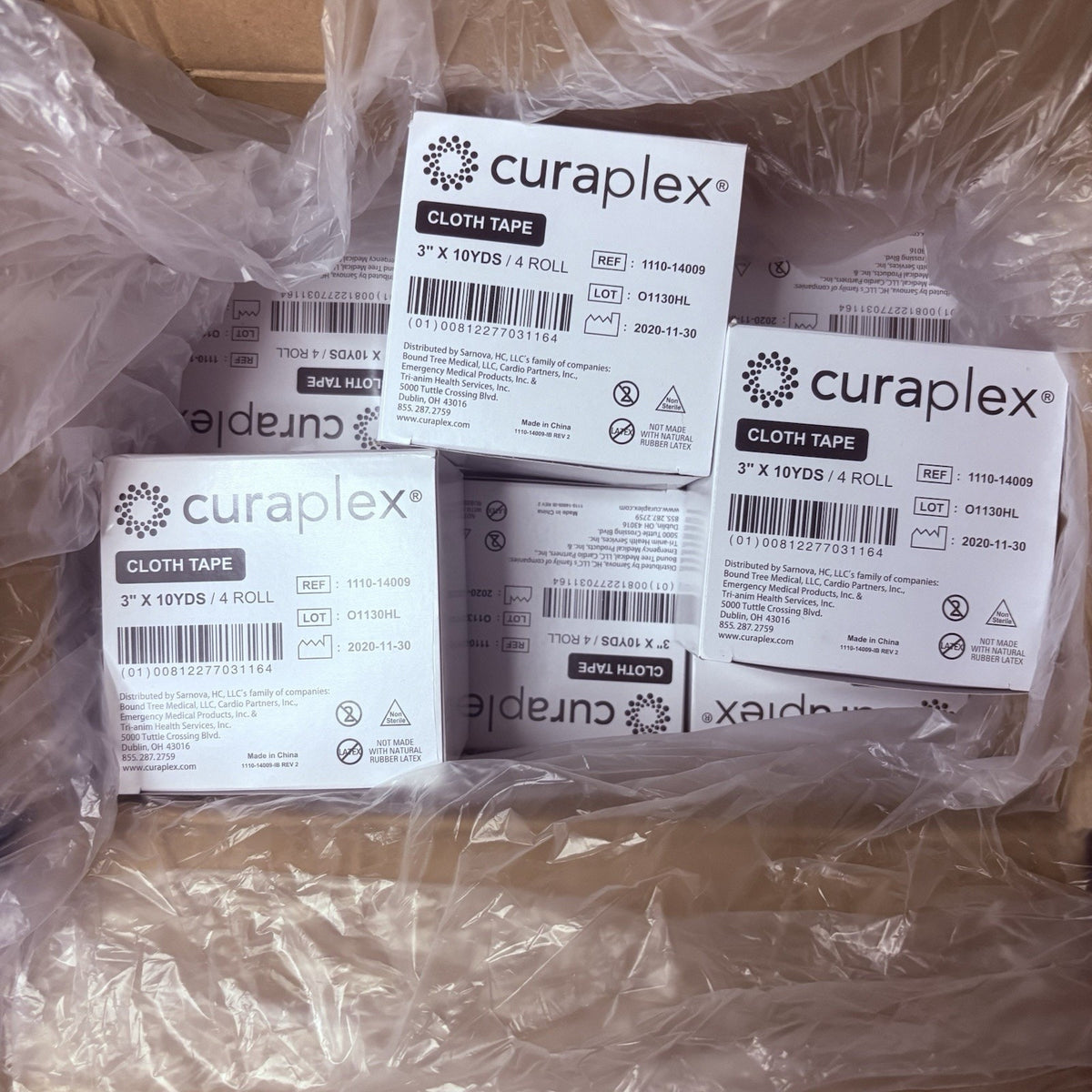Cloth Tape Size 3" x 10 Yards Silk Medical Adhesive 12 Rolls, 3 Boxes