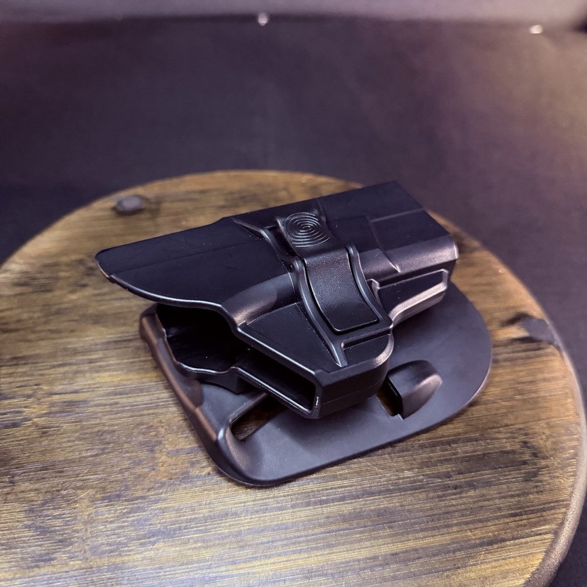TEGE Pistol Holster Paddle Black OWB Polymer RH