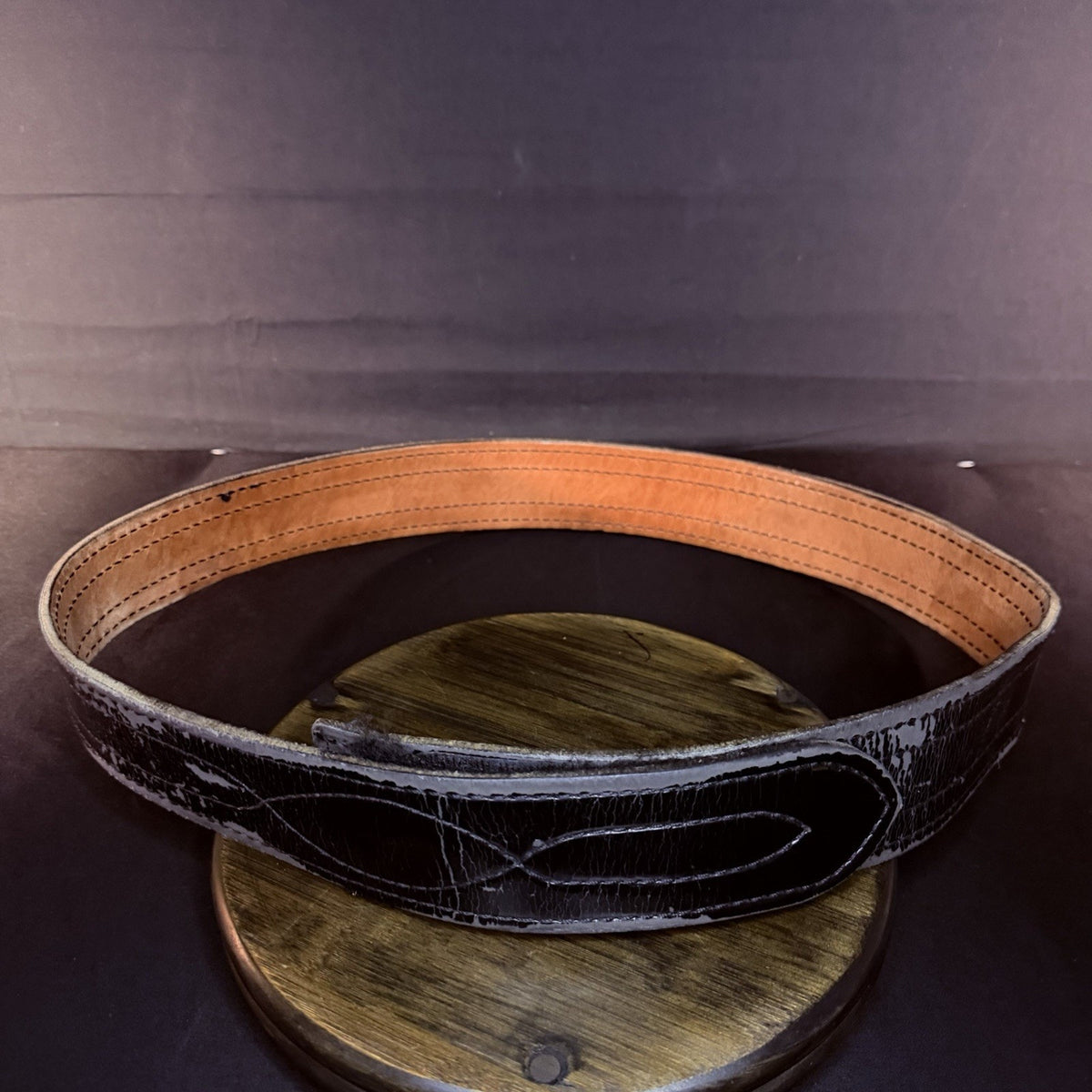 Safariland 94P Duty Belt Size 42" Hook & Loop Plain Black Leather 2.25" Wide