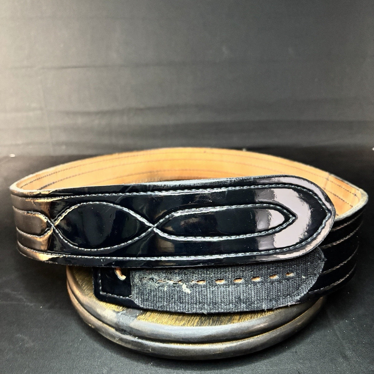 Safariland 94P Duty Belt Size 42" Hook & Loop Hi Gloss Black Leather 2.25"