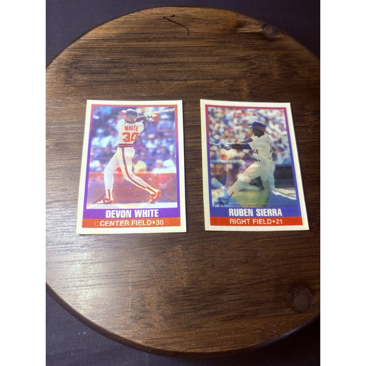 Sportsflics Rookie Lot (2) High Grade Devon White & Ruben Sierra Cards