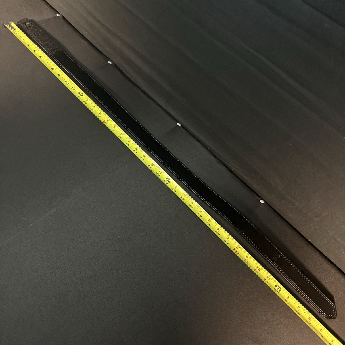DutyMan Duty Belt Size 32" Plain Black Hi-Gloss Leather 1.5" Wide 1331