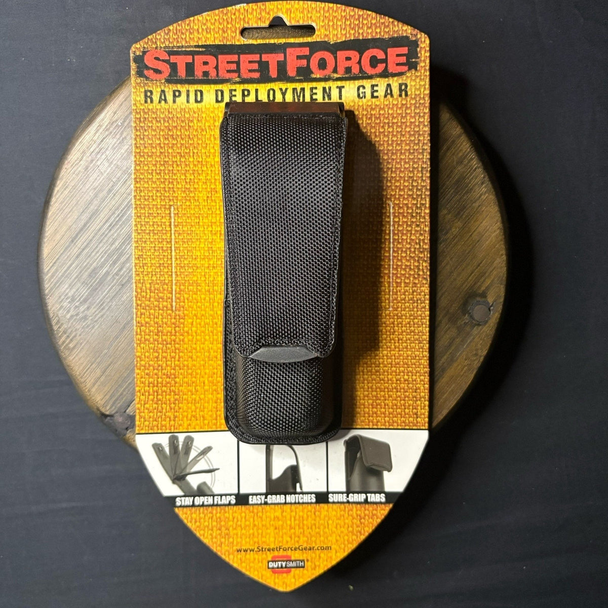 Rapid Deployment 9mm Magazine Pouch Spring Loaded Closure .40, .357