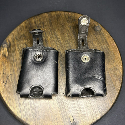 Tuff Recorder Pouch Leather w/Clip & Brass Snap For Camera, Wireless Mic (Lot 2)