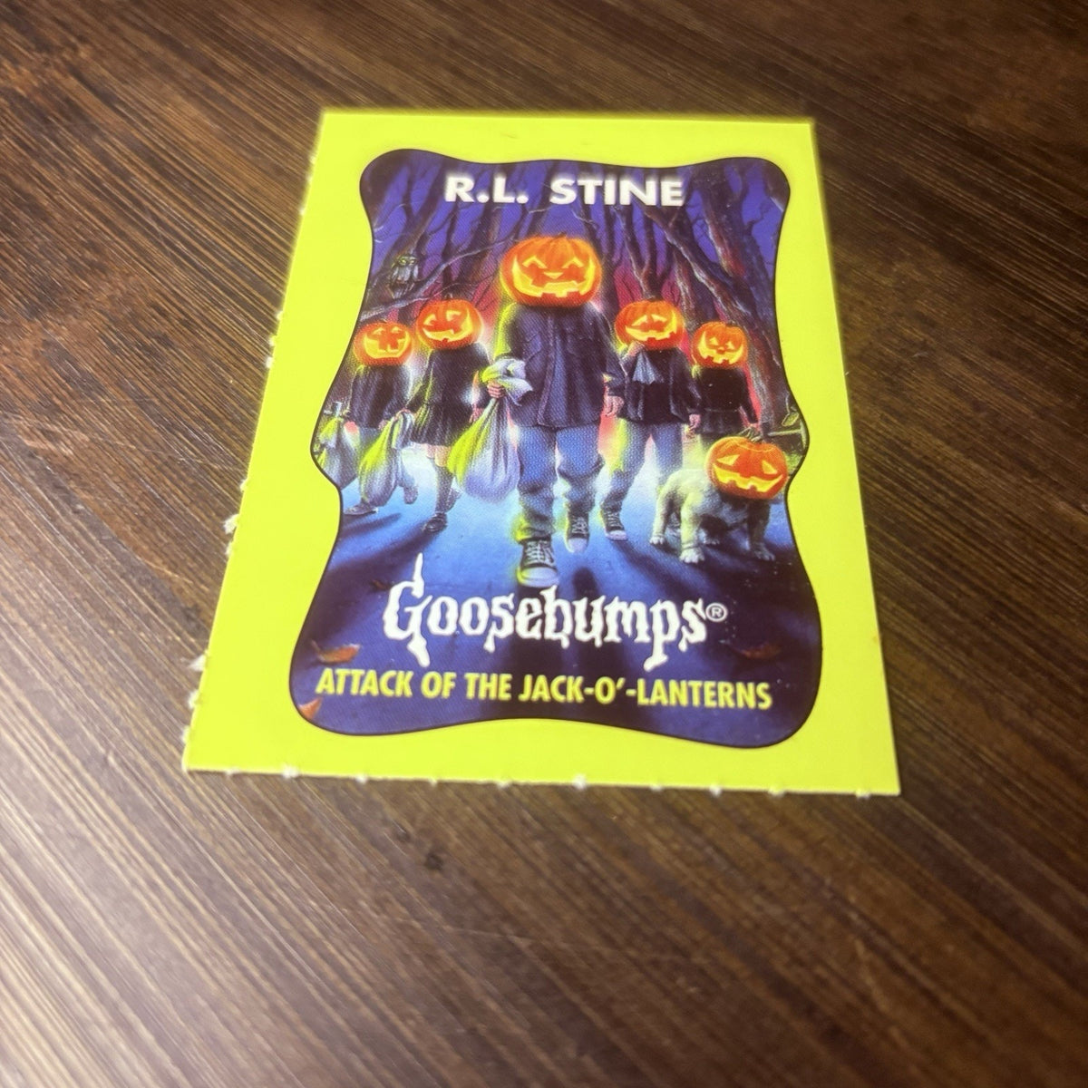 1996 Goosebumps Book R.L. Stine Attack Of The Jack-O'-lanters Bookmark Card #48