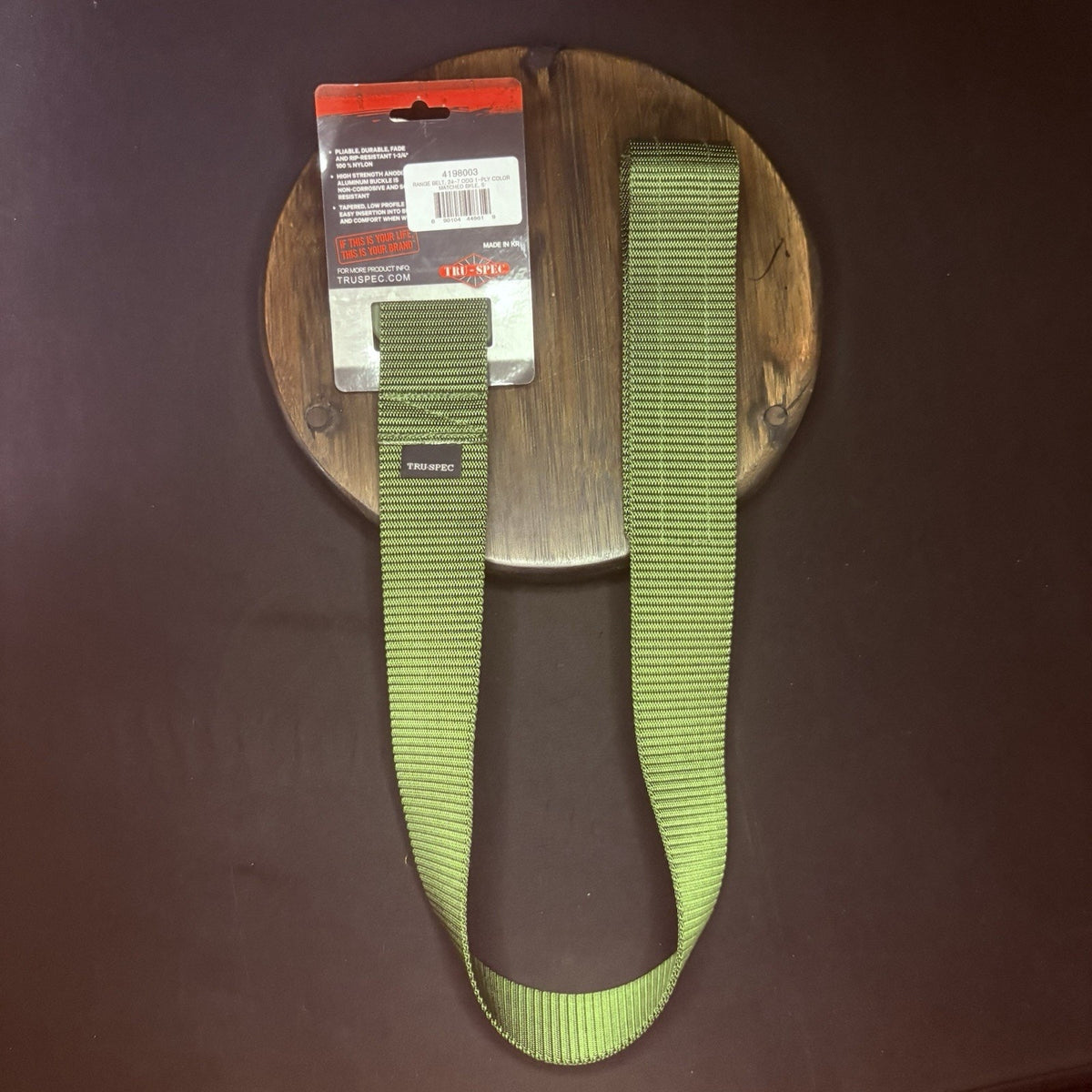 Tru-Spec Tactical Belt Size Small Range 24-7 Series Metal Buckle, OD Nylon 1.75"