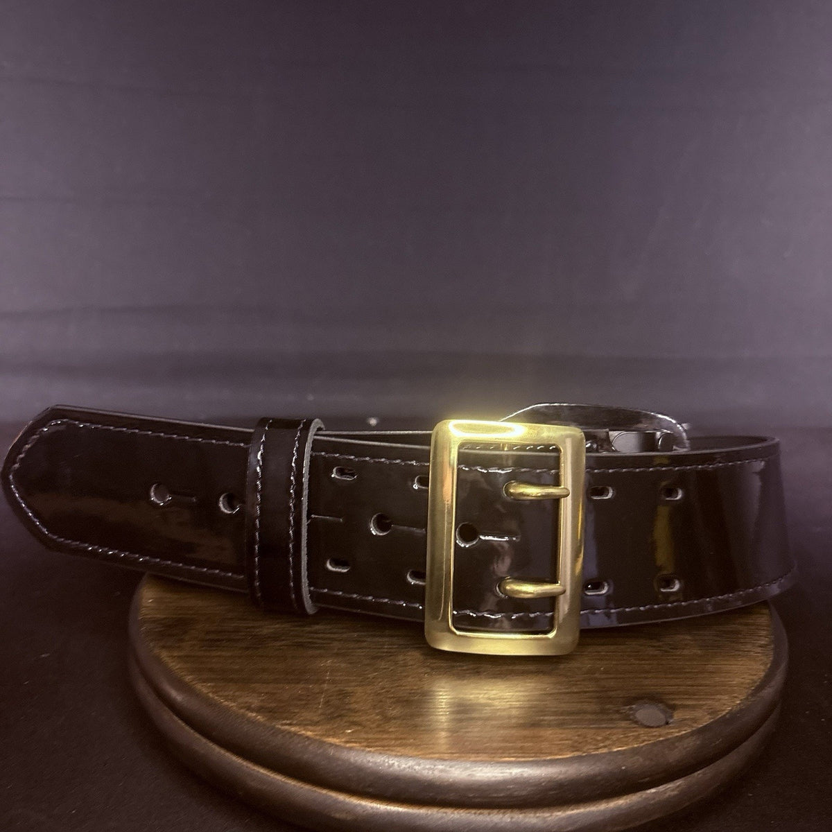 G&G Women's Duty Belt Size 30" SALLY BROWNE USA High Gloss Leather, Brass Buckle