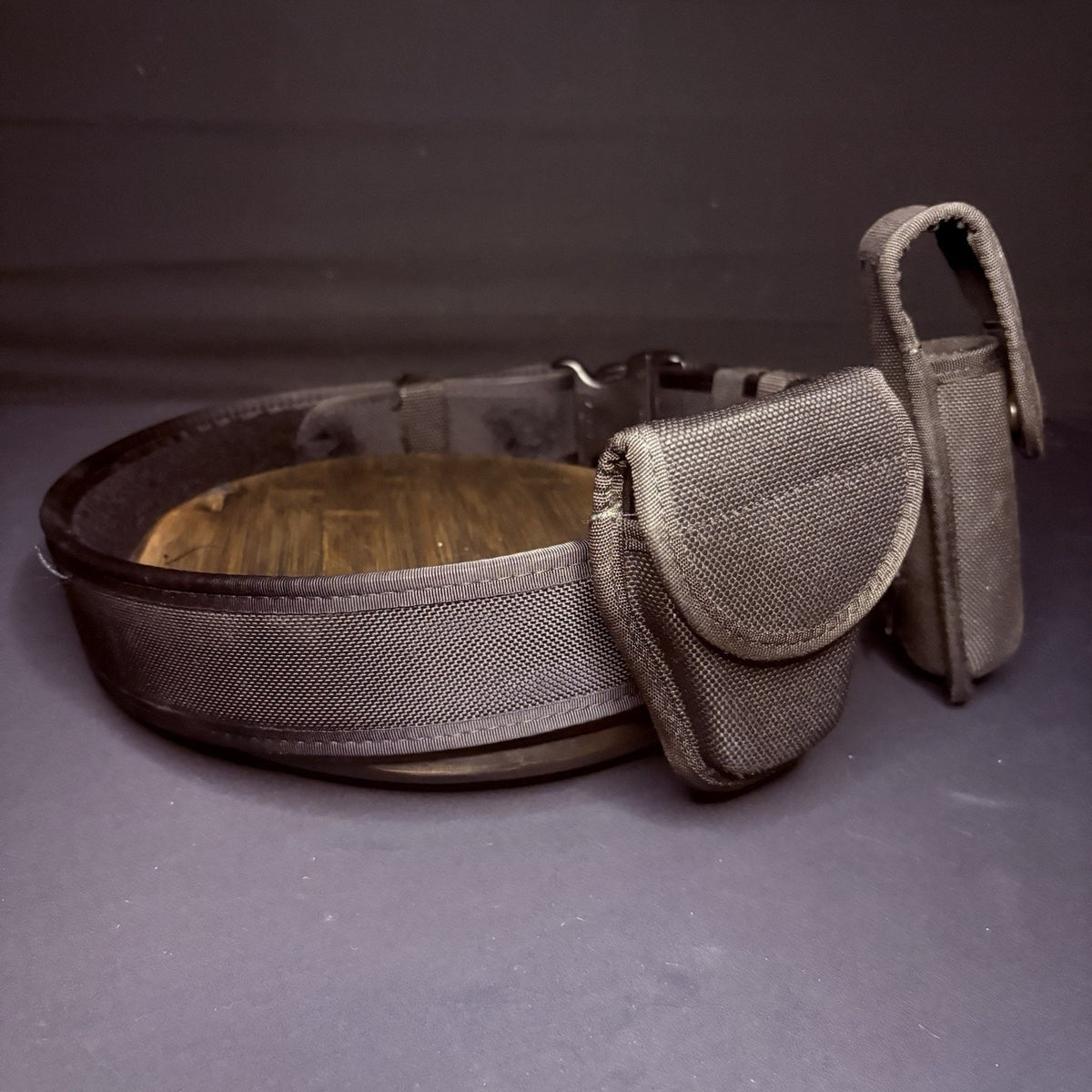 Bianchi Nylon Duty Belt 28"-34" w/Flashlight Pouch & Handcuff Case + Belt Keeper
