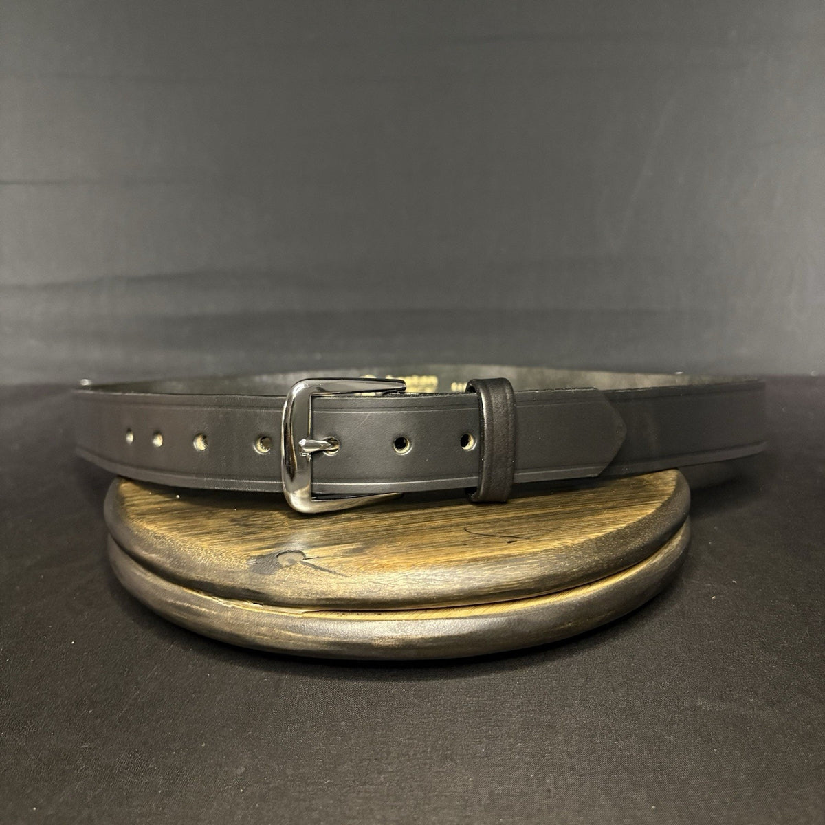 Boston Leather Off-Duty Belt Size 40" Plain Black 1.5” w/ Chrome Buckle USA Made