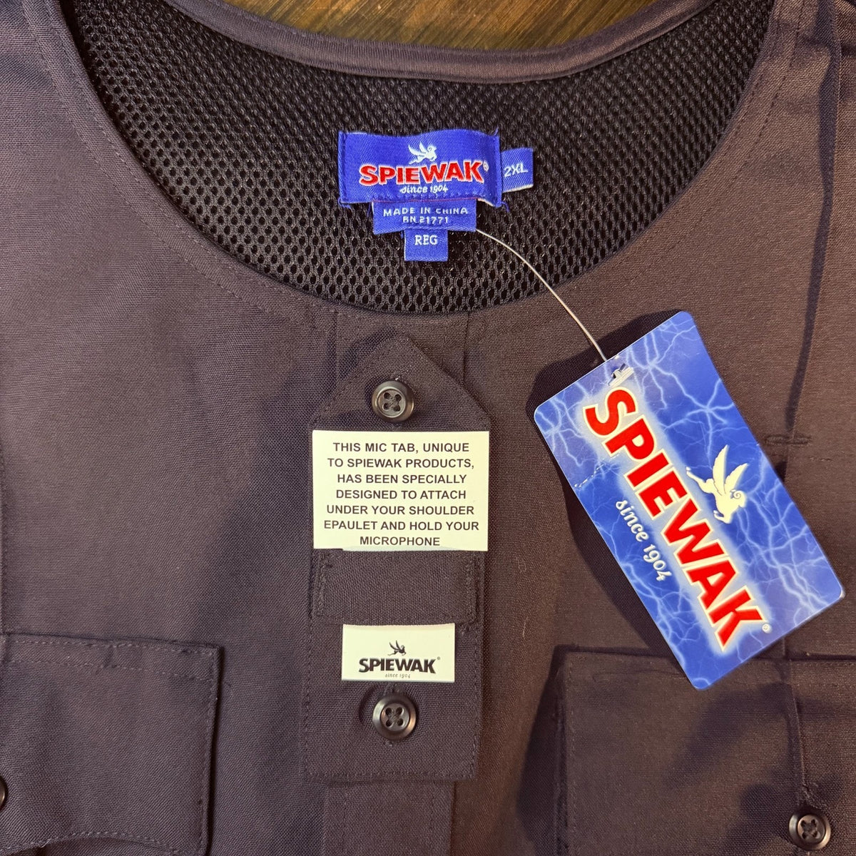 Spiewak Tactical Armor Carrier Vest Size 2XL Regular Dark Navy Mic Tab Duty Vest