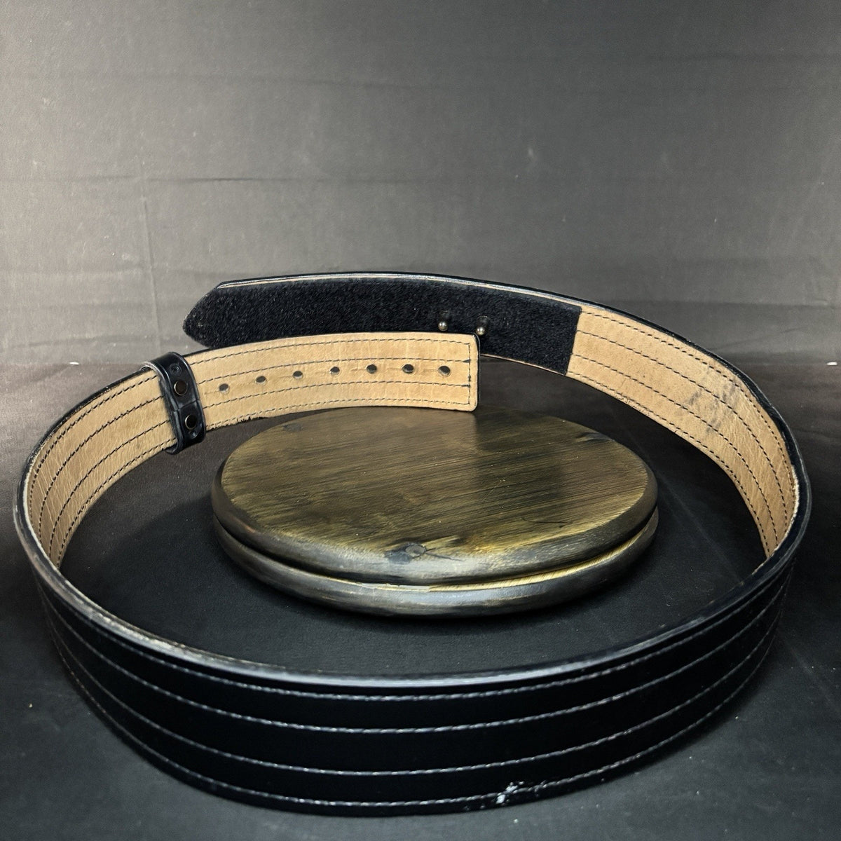 Don Hume Duty Belt Size 38" Hi-Gloss Belt Keeper Quad Stitched Leather B120 2.25