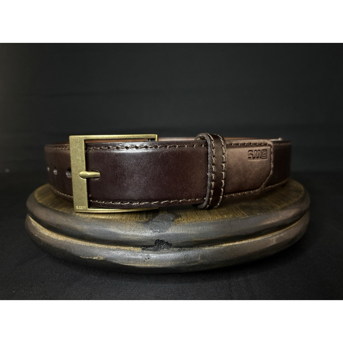 5.11 Tactical Casual Belt Size Small 28”- 30” Brown Leather Brass Buckle 59501