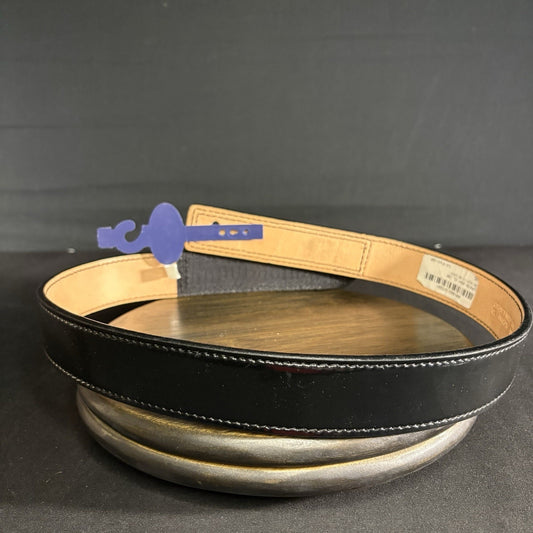 DutyMan Duty Belt Size 30" Plain Black Hi-Gloss Leather 1.5" Wide 1331