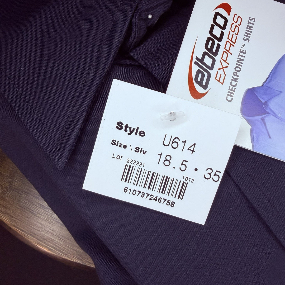 Elbeco Long Sleeve Service Shirt Size 2XL 18.5 Dark Navy Class A Uniform Button