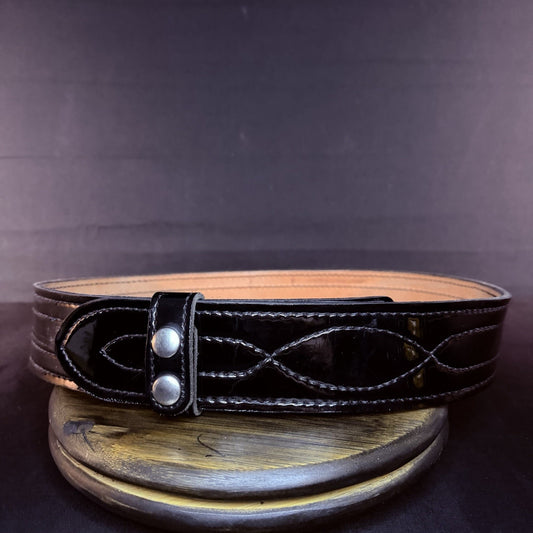 Safariland 94P Duty Belt Size 36" Hook & Loop Belt Keeper Hi Gloss Black Leather