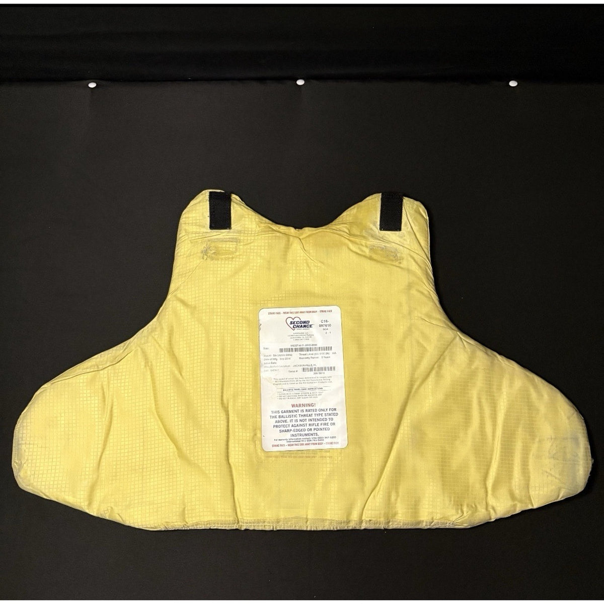 Second Chance 3A Bullet Proof Vest Size XXL Concealable Ballistic IIIA Vest