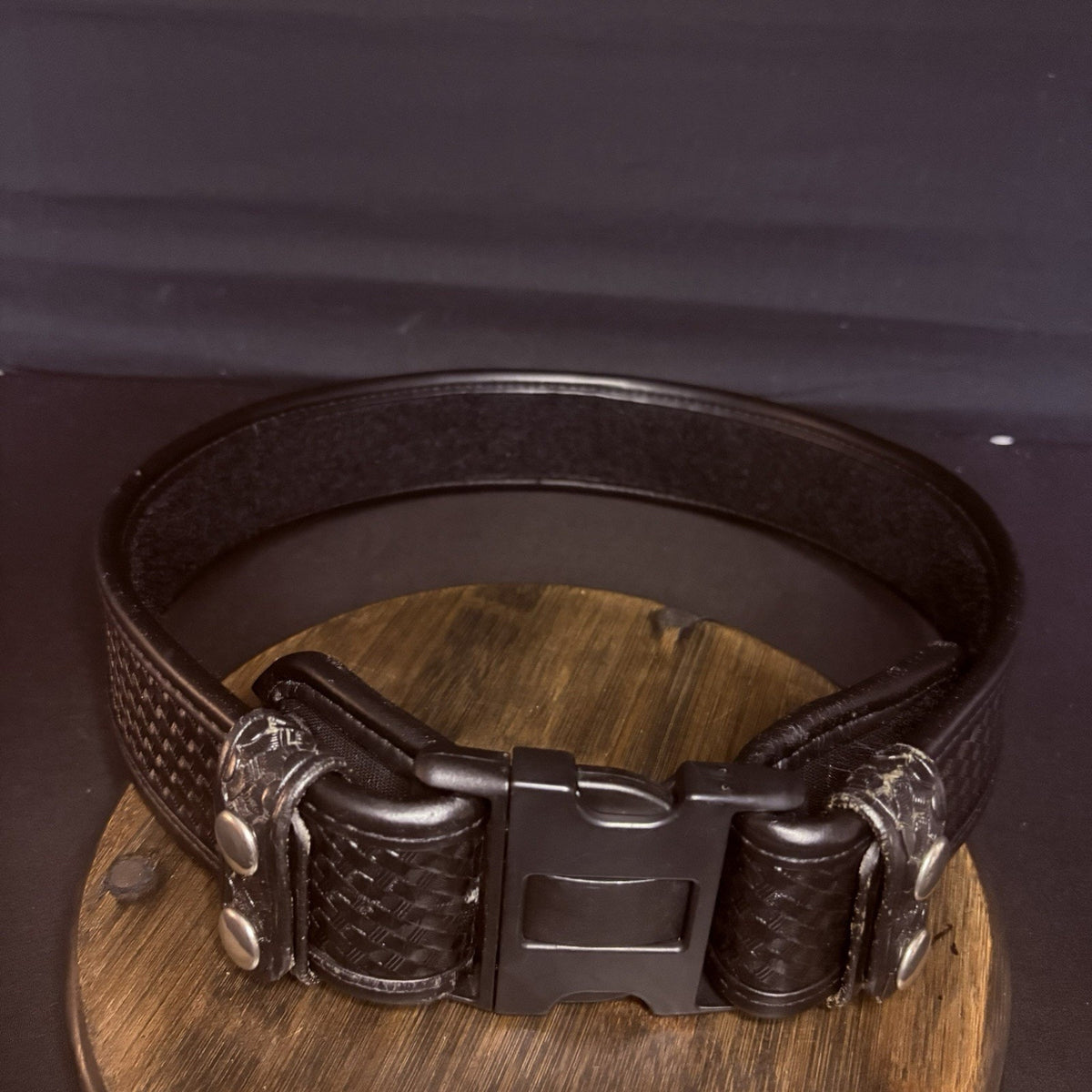 Bianchi 7950 Duty Belt Waist Size 28”-32" AccuMold Basketweave w/ 2 Belt Keepers