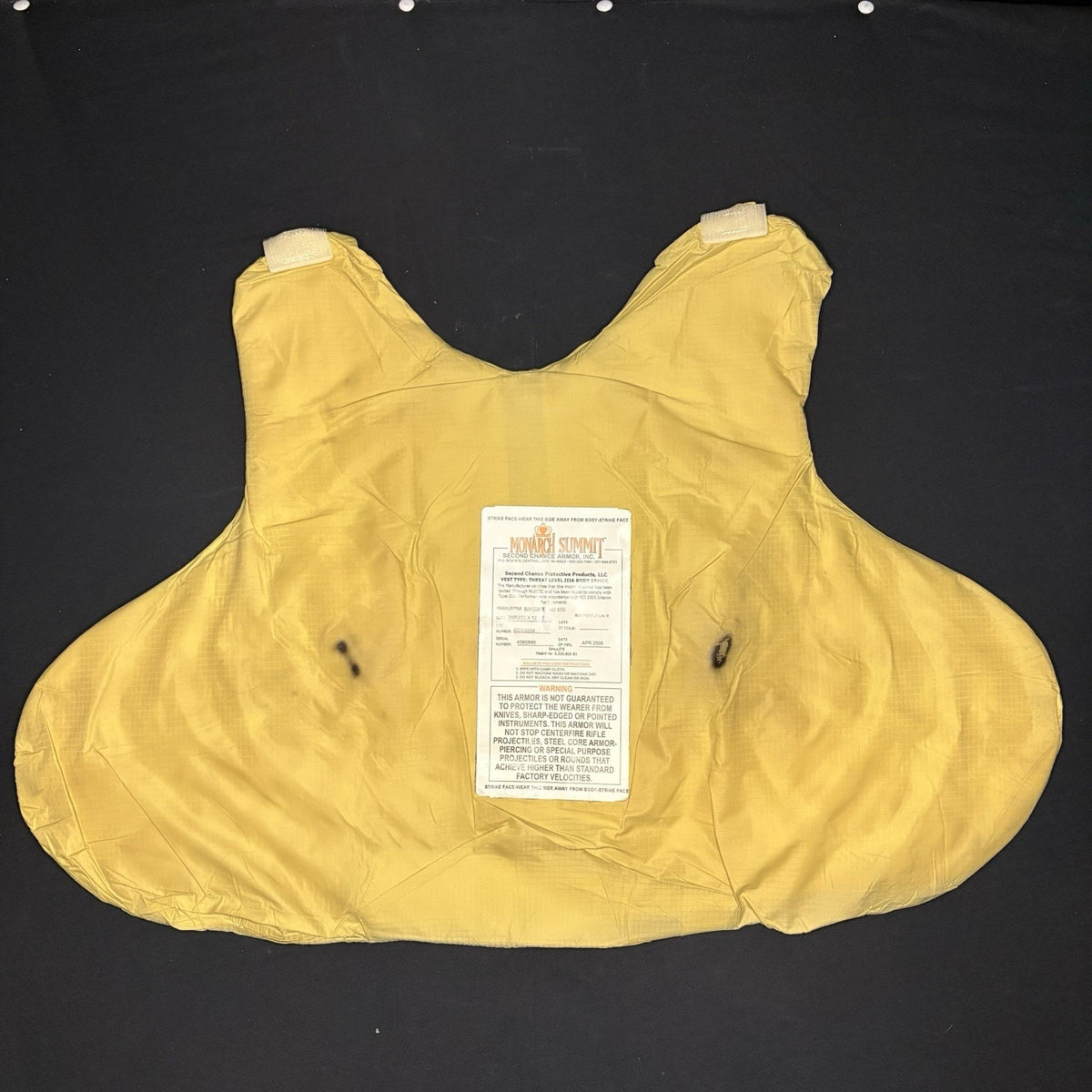 Second Chance 3A Ballistic Vest Female Size XL Bullet Proof W/ Trauma Plate