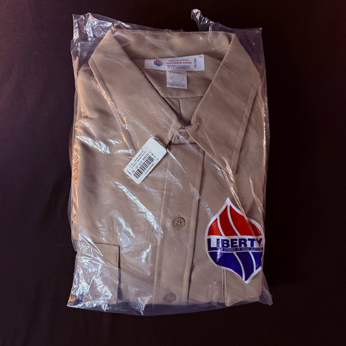 Liberty Long Sleeve Service Shirt Size 2XL Silver Tan Class A Uniform Button Up