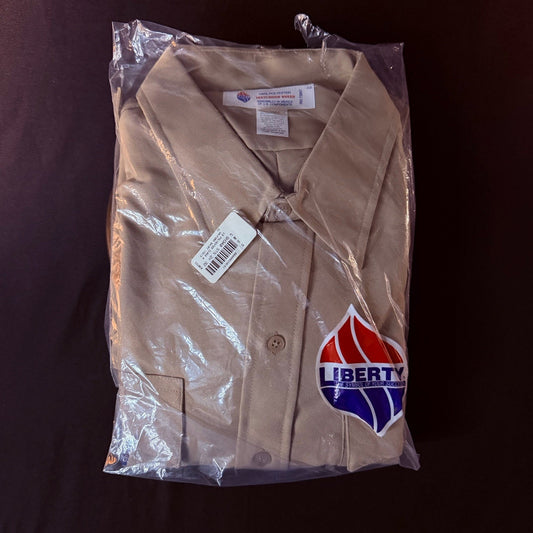 Liberty Long Sleeve Service Shirt Size 2XL Silver Tan Class A Uniform Button Up