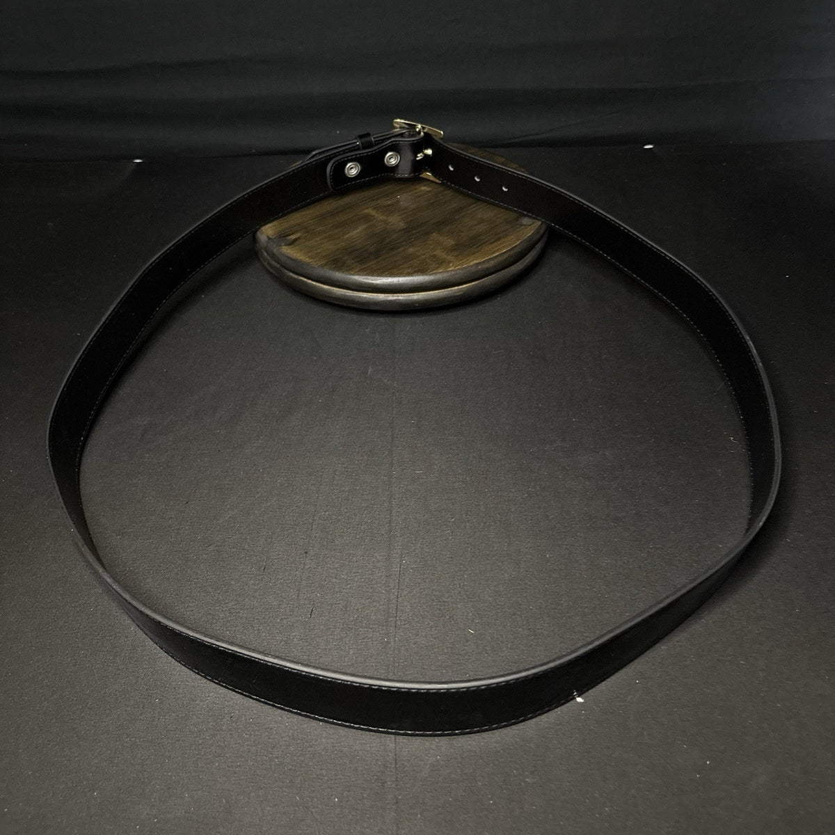 Galls Premium Off Duty Belt Size 52" High Gloss Leather Brass Buckle 1.5" Wide