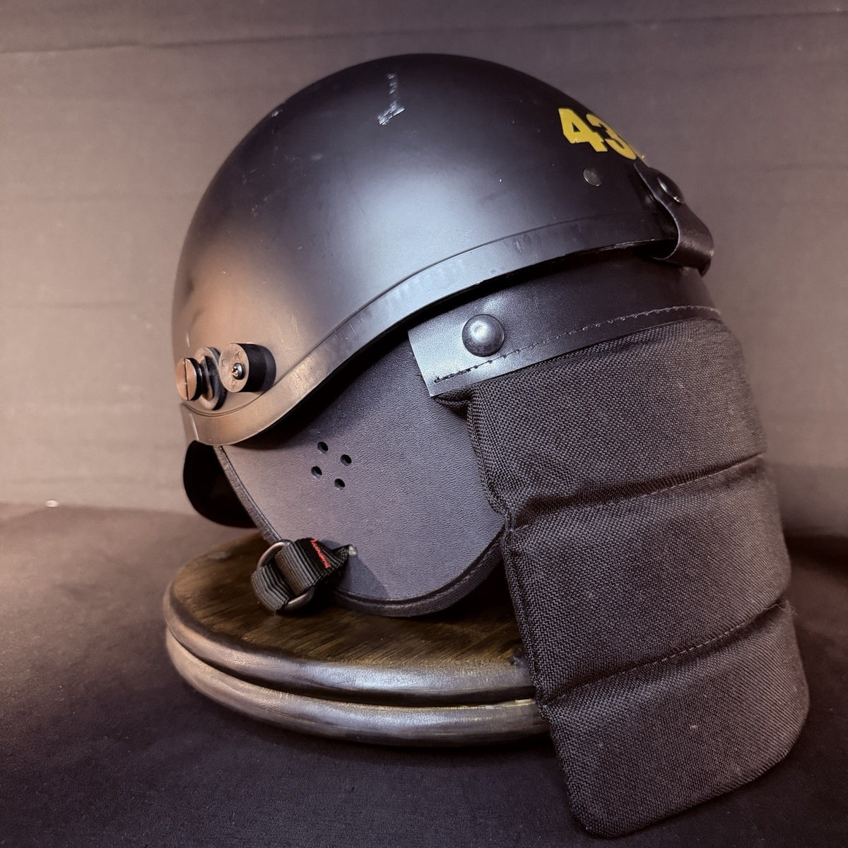 Crown Impact 906 Helmet Size Small C-3 Black USA Made Headgear Neck Protector