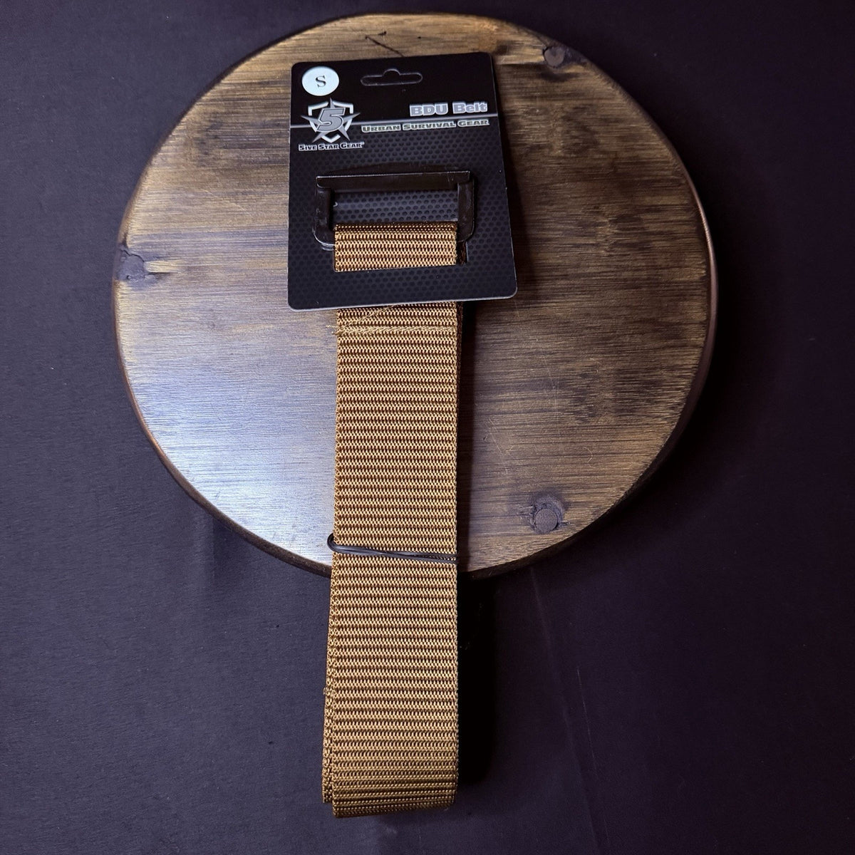 Military BDU Web Tactical Belt Size Small Brown Nylon Metal Buckle 1.75"