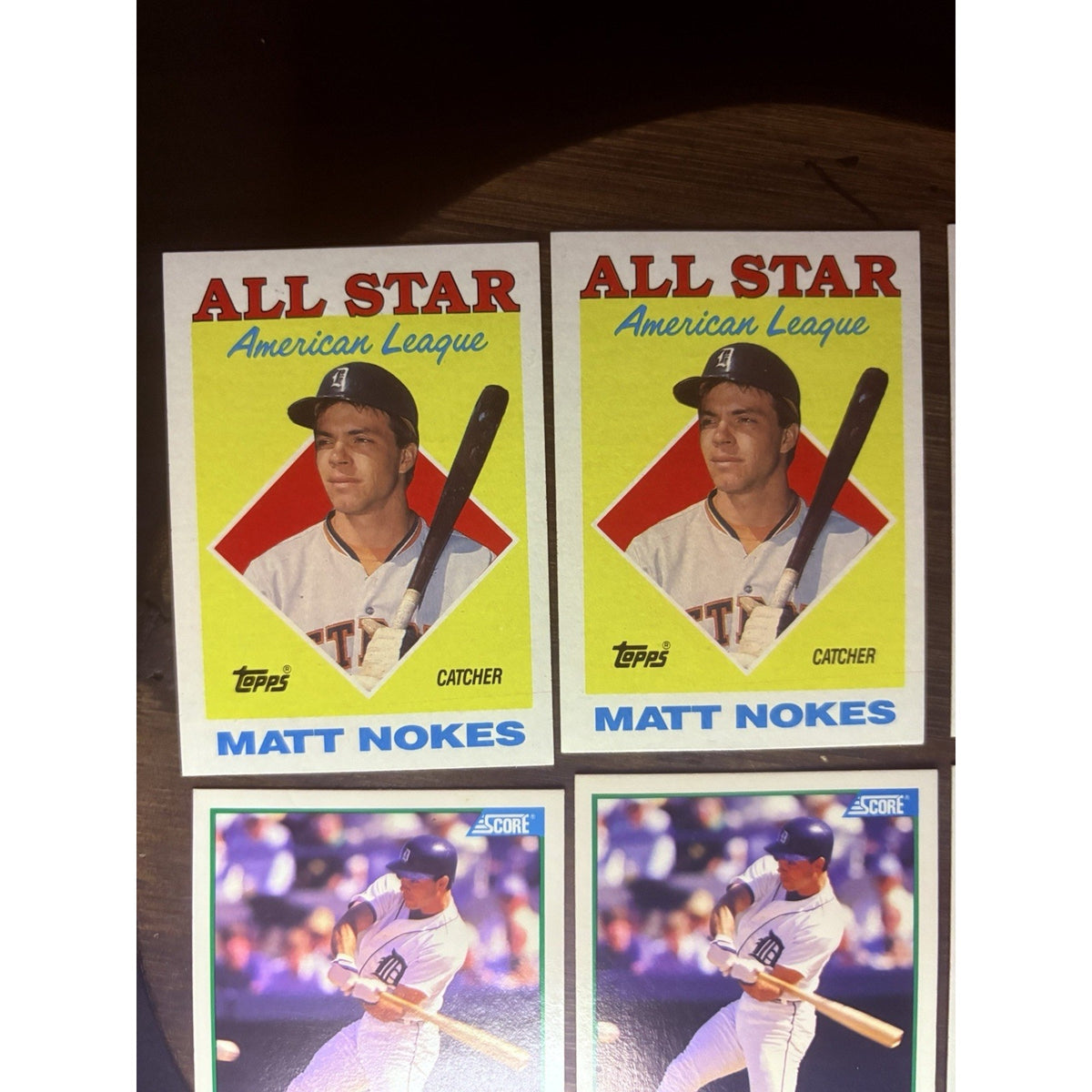 Matt Nokes (Lot of 6) Baseball Cards Detroit Tigers MLB
