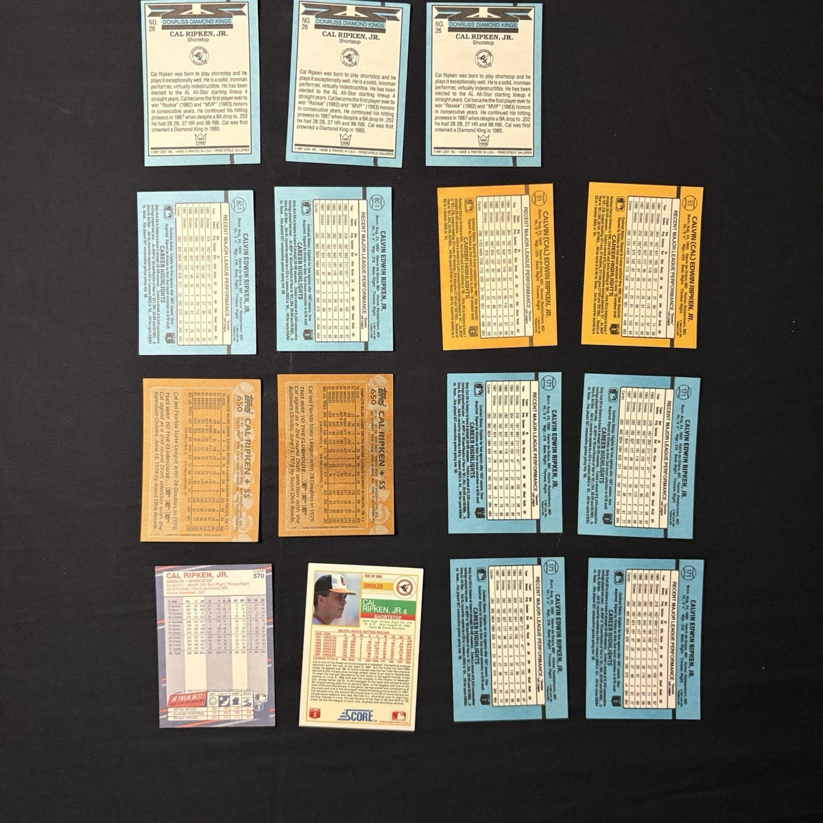 Cal Ripken Jr. 1988 Lot (15) High Grade Card Baltimore Orioles HOF Topps Donruss