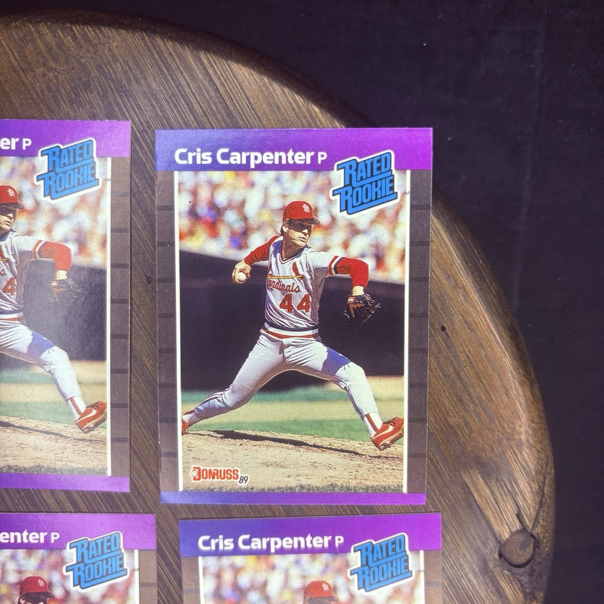 Lot of (6) 1989 Donruss #39 CHRIS CARPENTER (RATED ROOKIE) St. Louis Cardinals