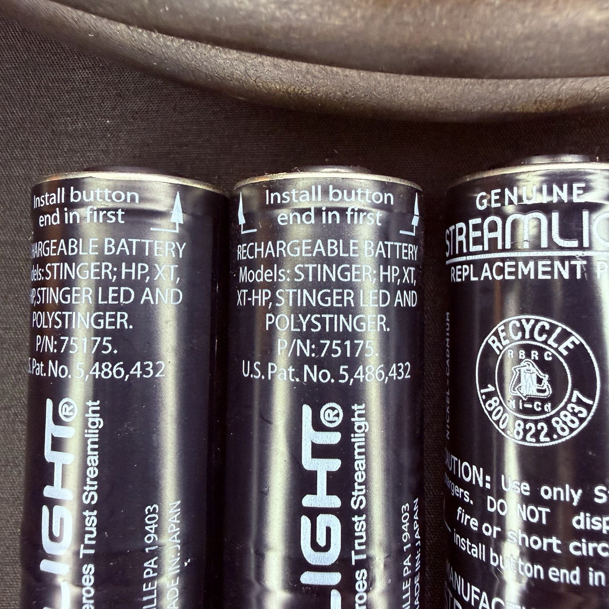 Streamlight Batteries 20170, 75175, 77175, Untested Lot Of 16 Batteries