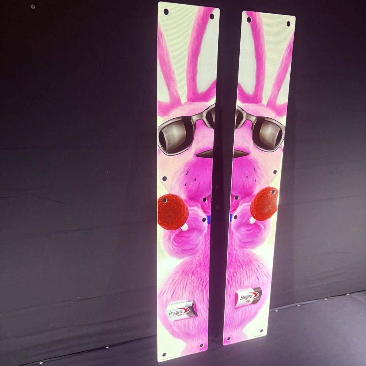 Energizer Bunny Display, Pink Bunny Signs Lot of 2