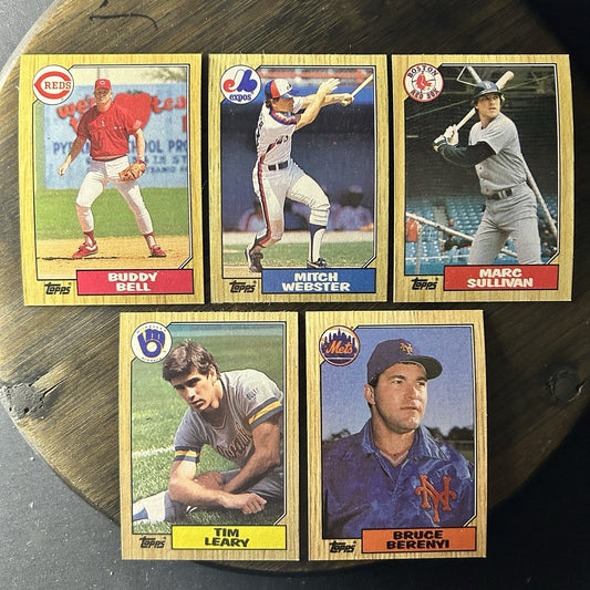 1987 Topps High Grade Cards #545, #442, #66, #32, #582 Trading Card (Lot Of 5)