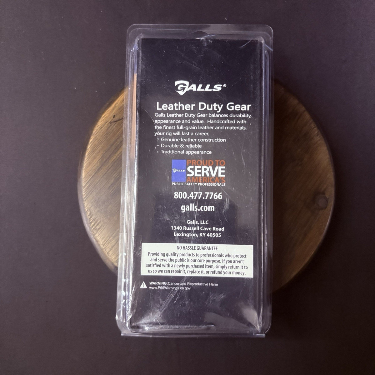 Galls Defensive Spray Pouch Size: Mark III Plain Black Leather, Brass Snap