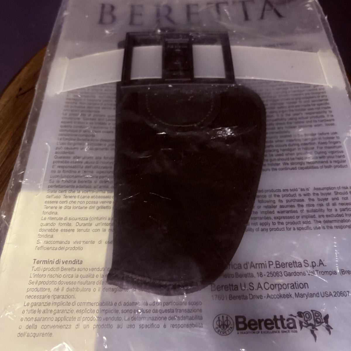 Beretta Soft Pistol Holster RH w/Belt Loop SEALED