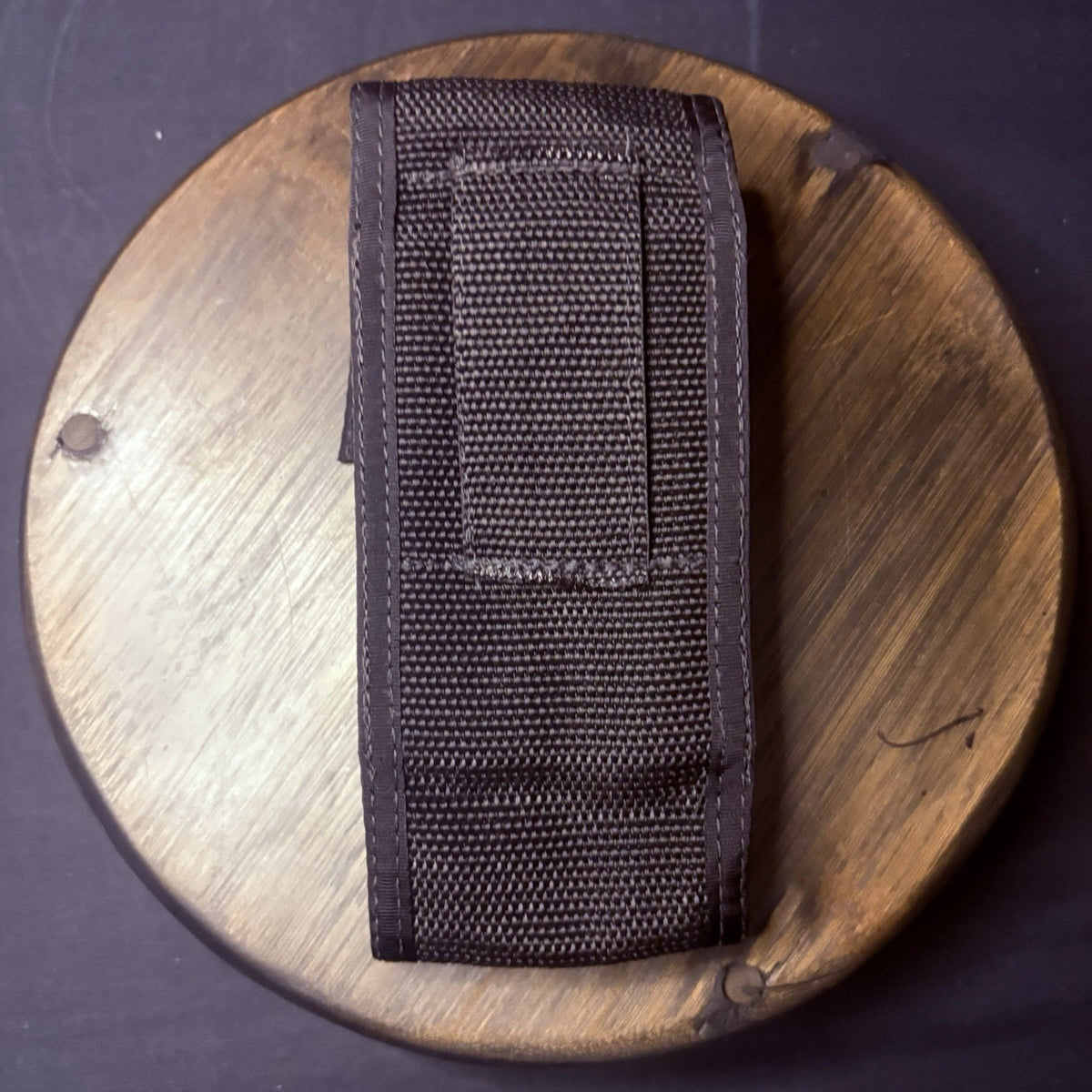 Nylon Pouch Black With Elastic Pockets And Belt Loop
