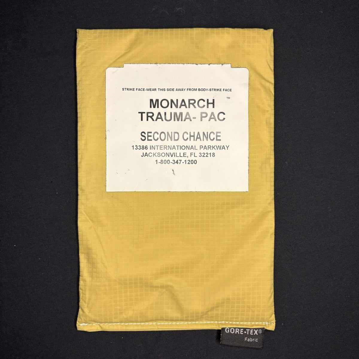Second Chance Trauma Plate Monarch Pac 5.5"x 8.5" Soft Impact Gor-Tex