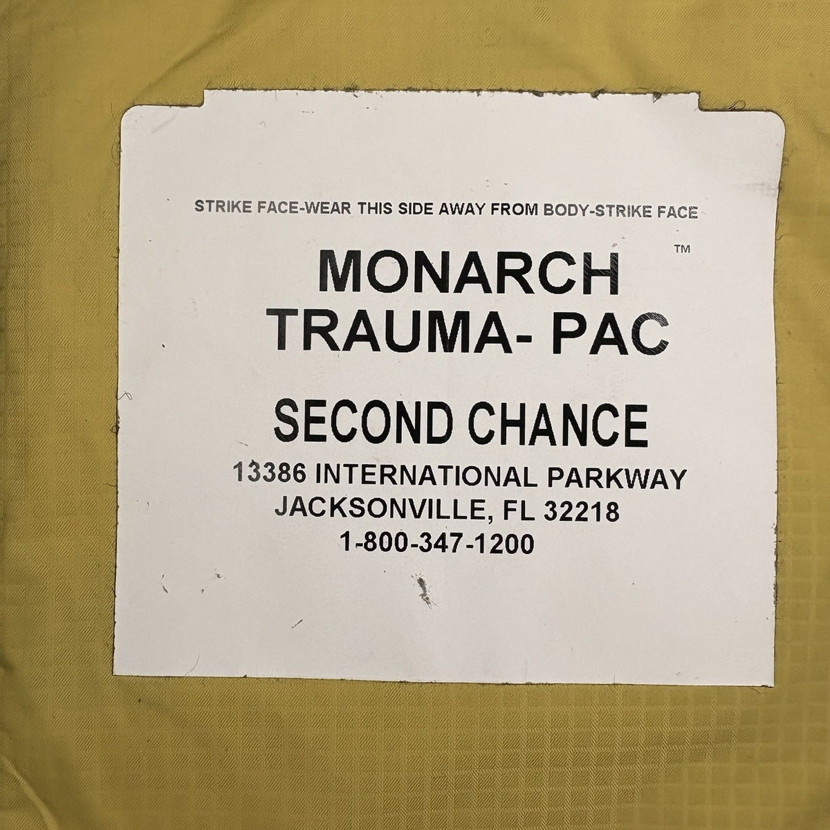 Second Chance Trauma Plate Monarch Pac 5.5"x 8.5" Soft Impact Gor-Tex