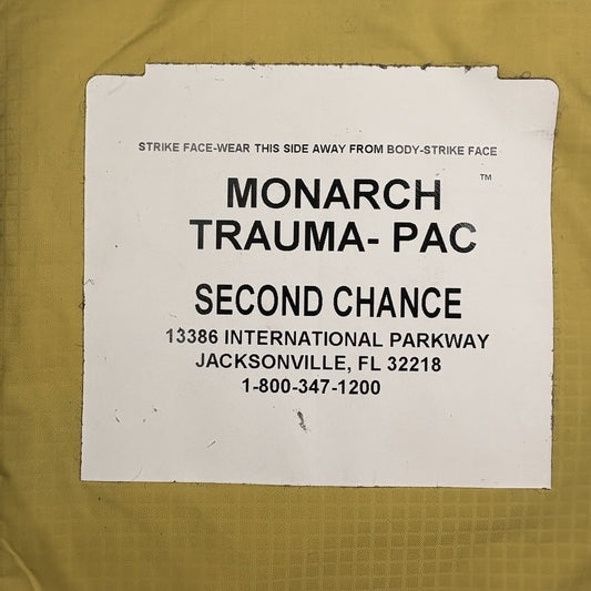 Second Chance Trauma Plate Monarch Pac 5.5"x 8.5" Soft Impact Gor-Tex