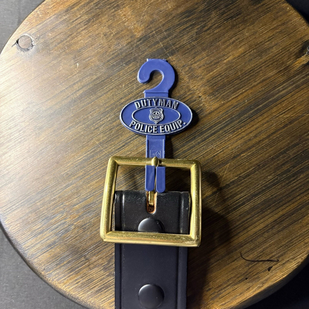 DutyMan Government Duty Belt Size 24” Plain Black Leather Brass Buckle 1611