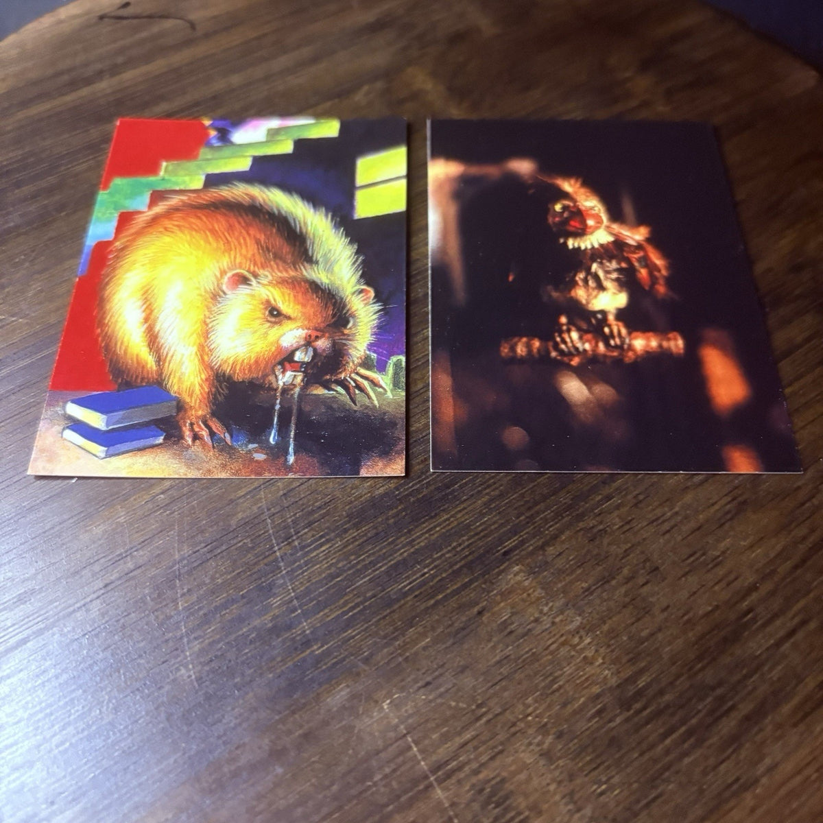 1996 Topps Goosebumps Lot Of (2) "Hamster & Bird" Trading Cards All High Grade