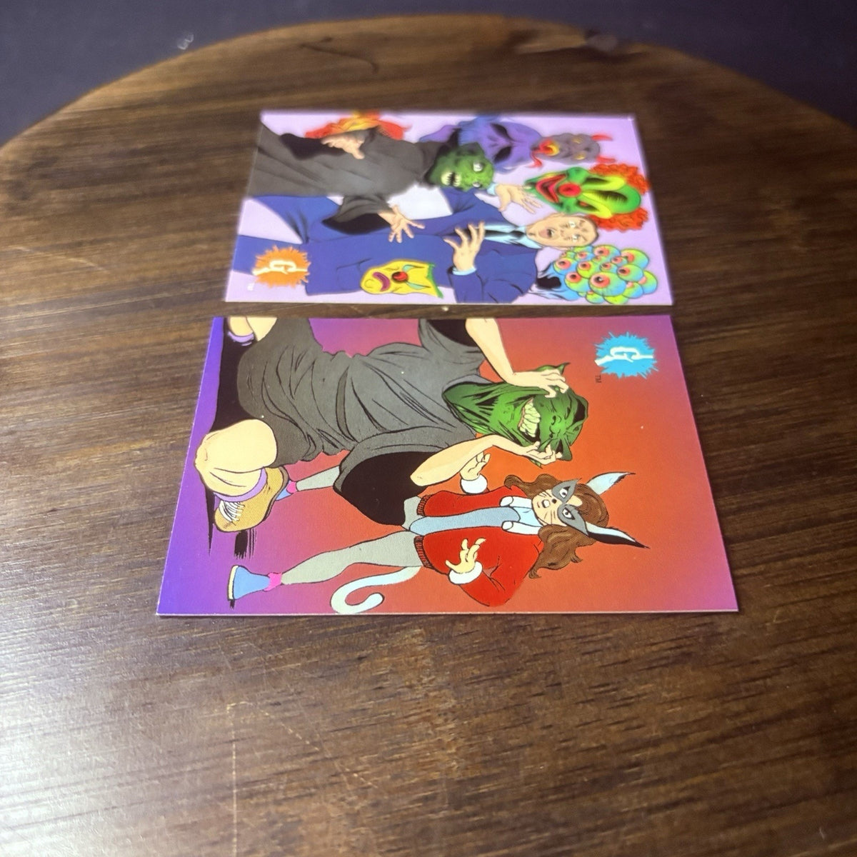 1996 Topps Goosebumps Lot Of (2) "The Mask" Trading Cards All High Grade