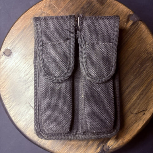 Bianchi 7302 Double Magazine Pouch Size 1 (10mm & .45) Single Stack 2.25" Loop