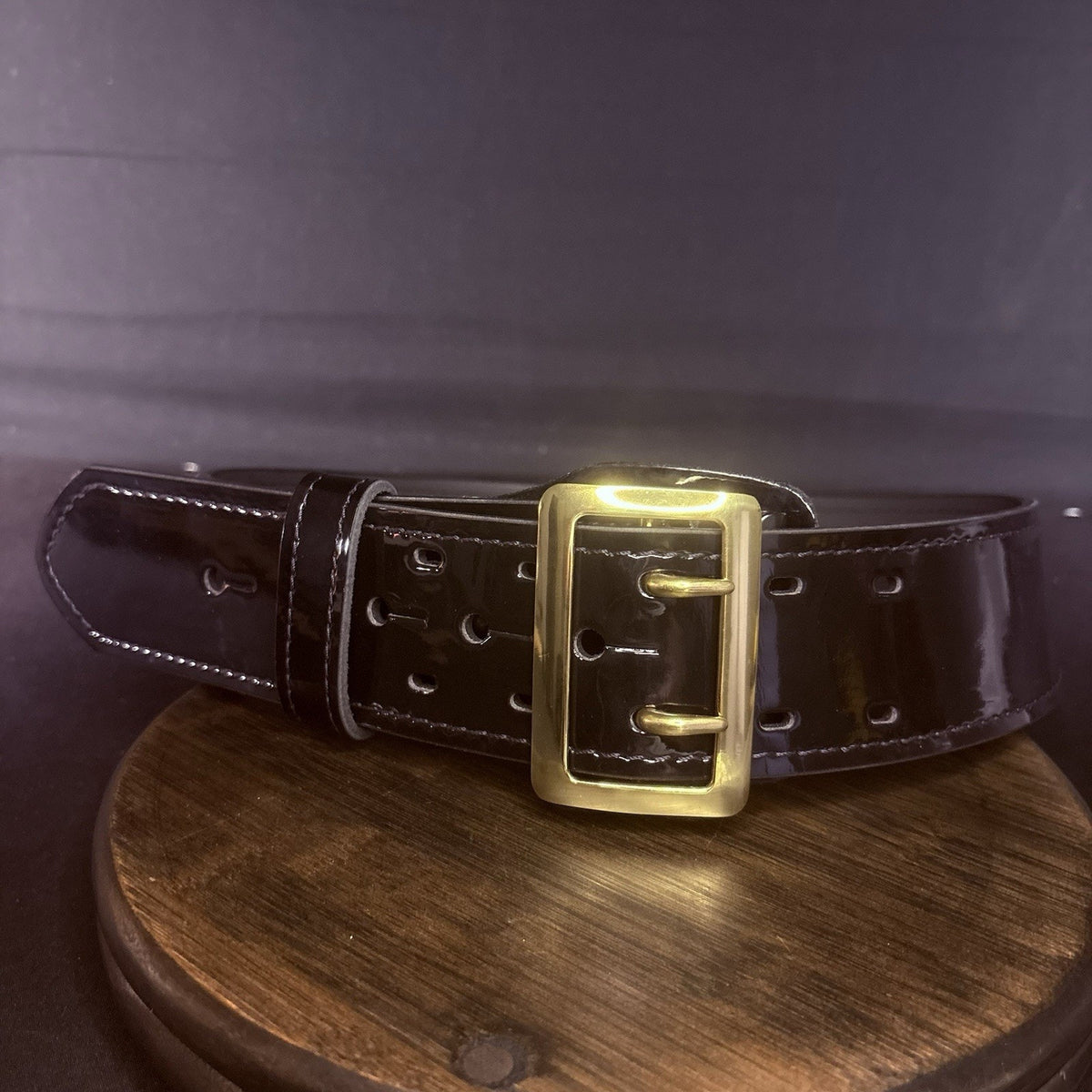 G&G Women's Duty Belt Size 30" SALLY BROWNE USA High Gloss Leather, Brass Buckle