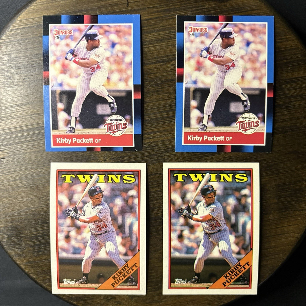 Kirby Puckett 8 Card Lot MLB Mint Condition