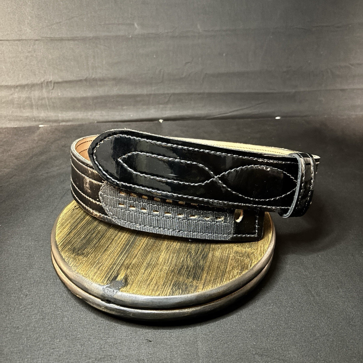 Safariland 94P Duty Belt Size 30" Hook & Loop Belt Keeper Hi Gloss Black Leather