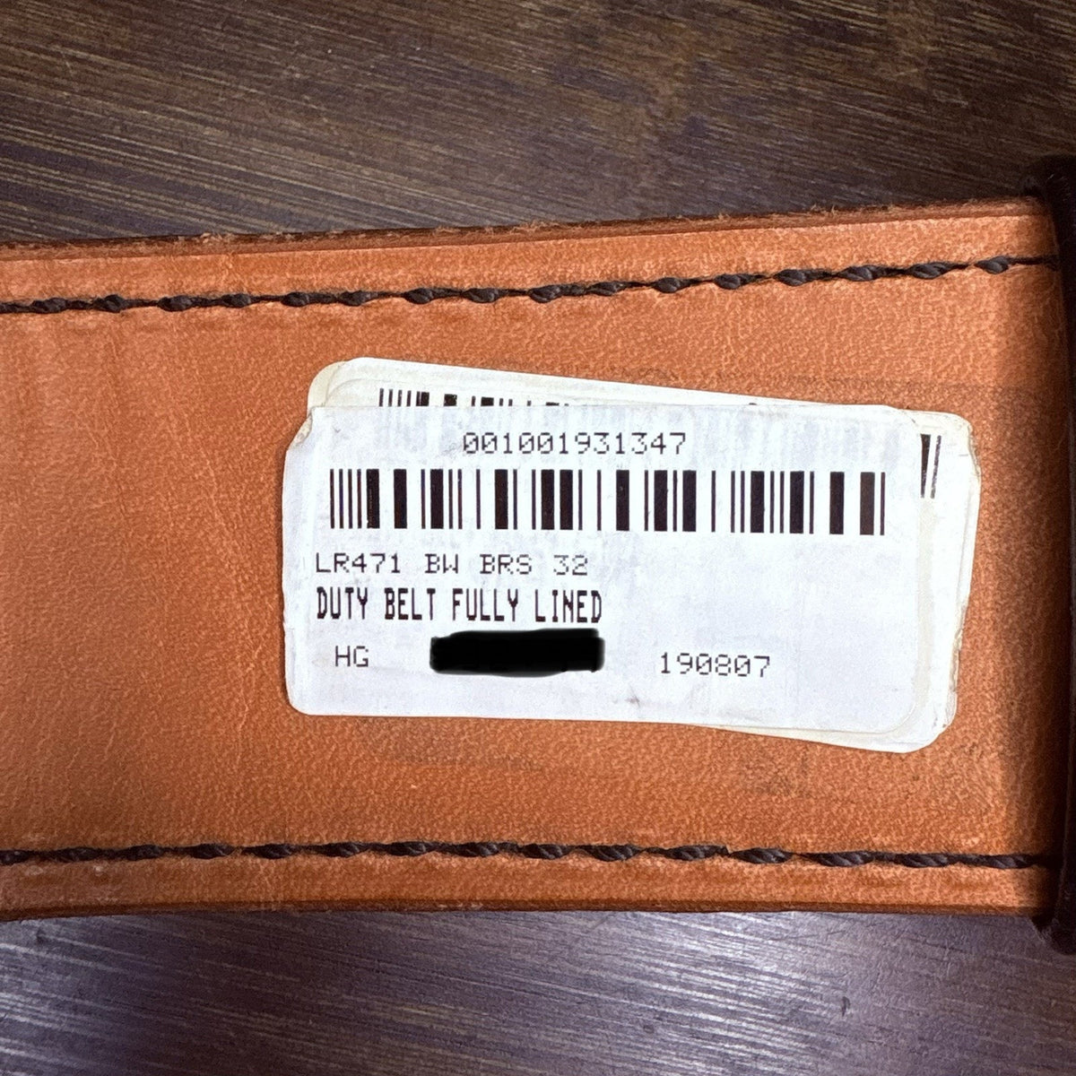 Tex Shoemaker Duty Belt Size 28" Basketweave Leather 2.25" Wide, Nickel Buckle
