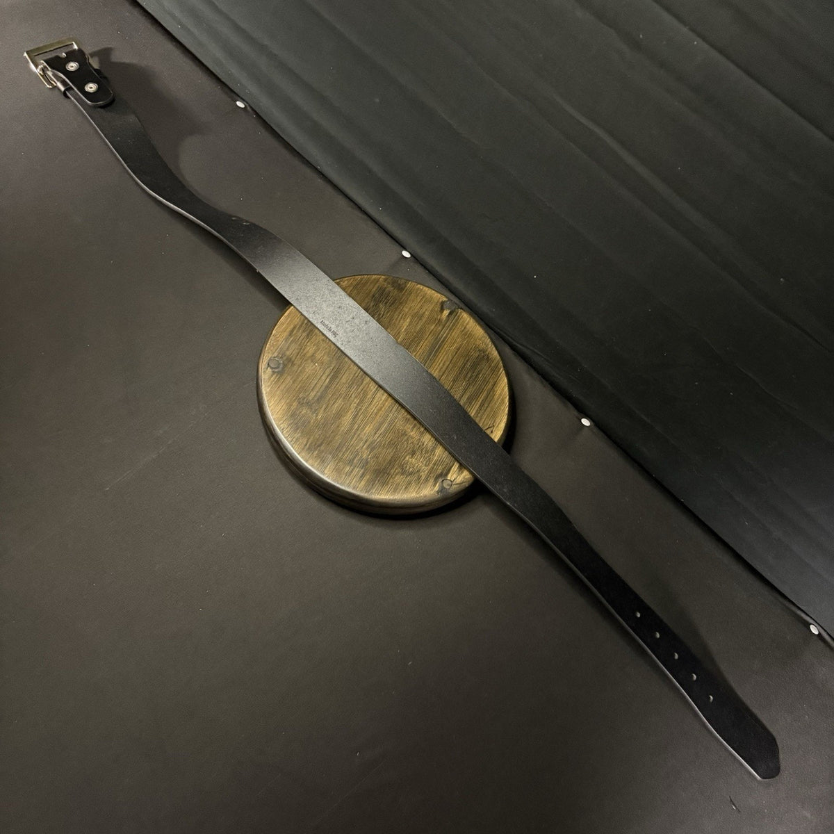 Galls Off Duty Belt Size 32” Plain Black Leather w/ Chrome Buckle LP1213 Law Pro