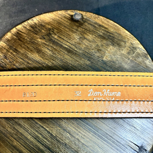 Don Hume Duty Belt Size 32" Hi-Gloss Belt Keeper Quad Stitched Leather B120 2.25