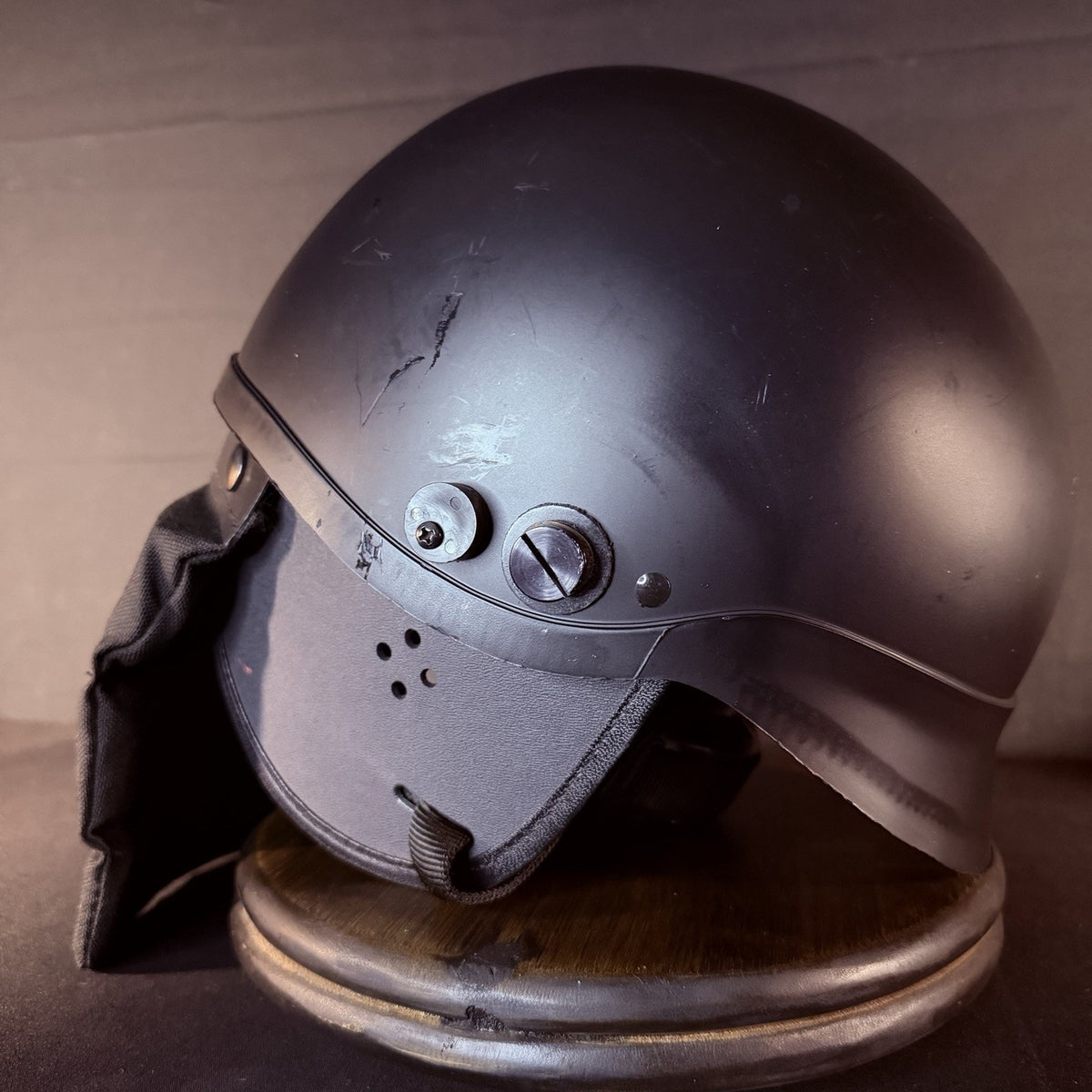 Crown Impact 906 Helmet Size Small C-3 Black USA Made Headgear Neck Protector